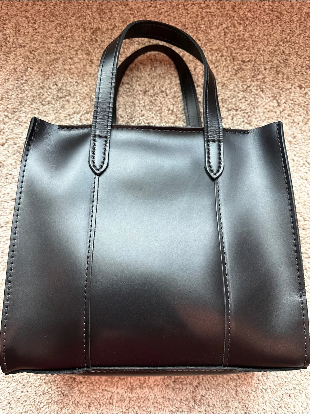 Portland Leather Goods Lola crossbody with zipper, black, PREMIUM NEW w/out tags
